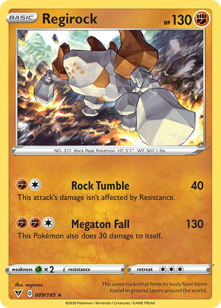 Regirock Pokemon card
