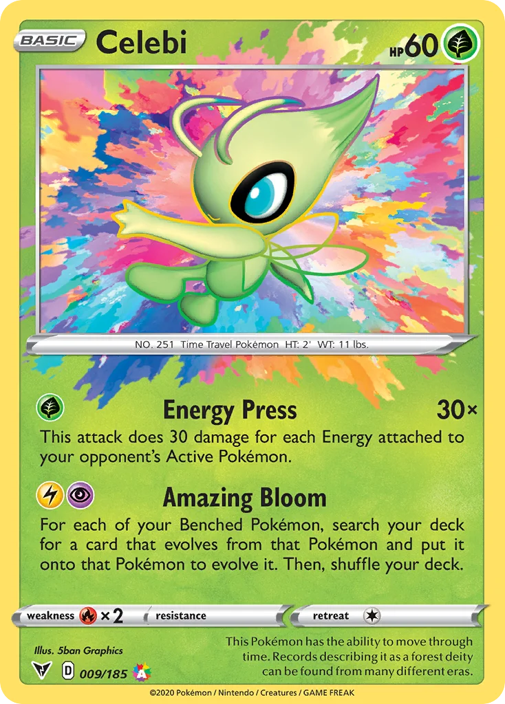 Celebi Pokemon card