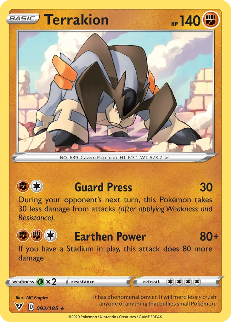 Terrakion Pokemon card