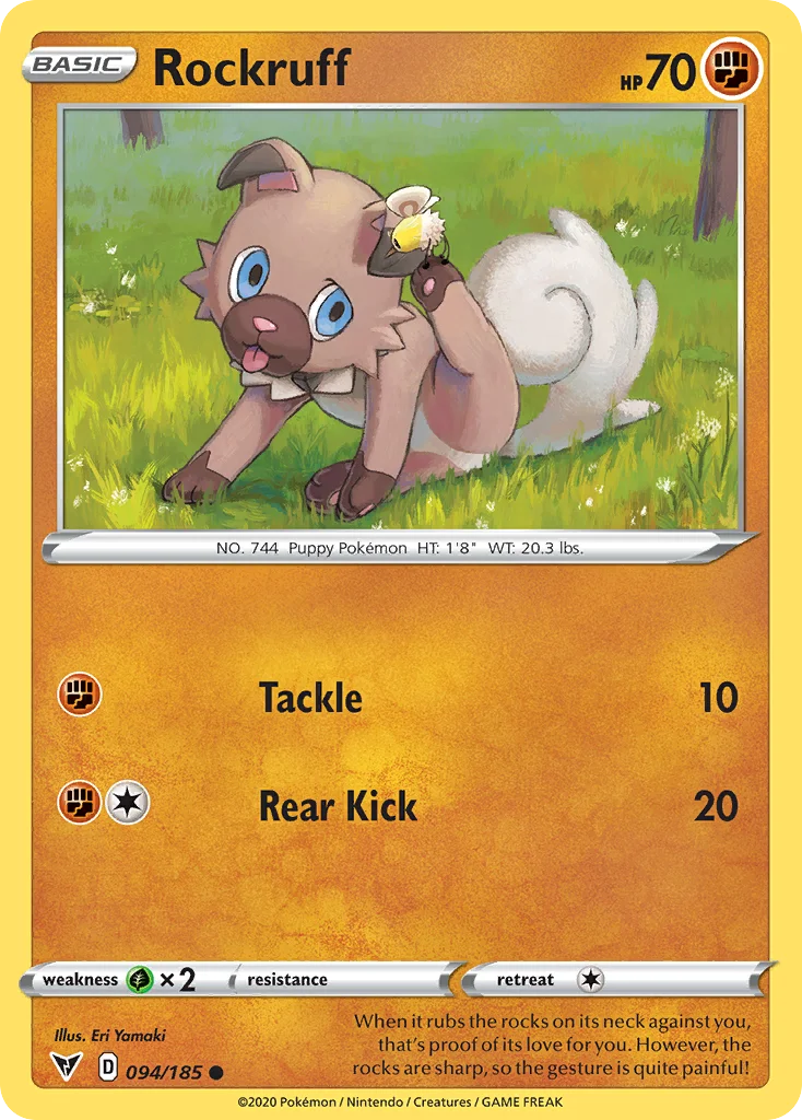 Rockruff Pokemon card