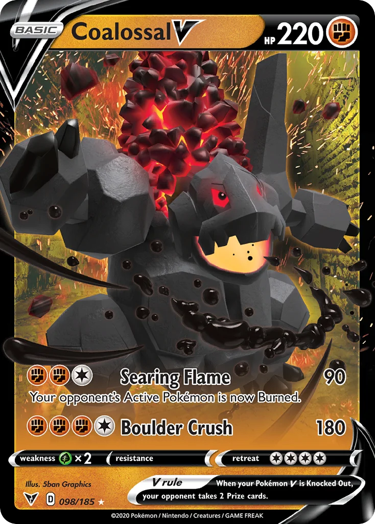Coalossal V Pokemon card