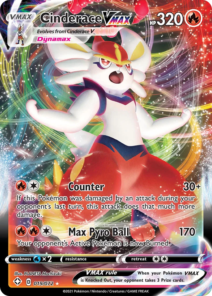 Cinderace VMAX Pokemon card