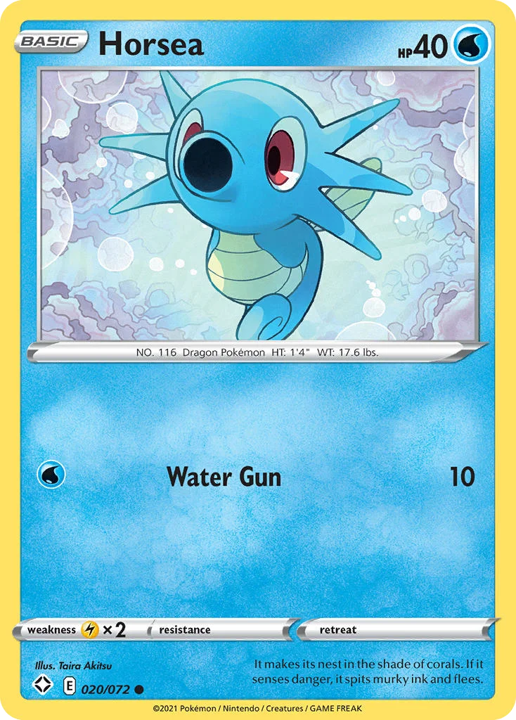 Horsea Pokemon card
