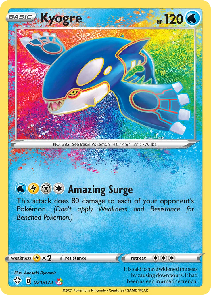 Kyogre Pokemon card