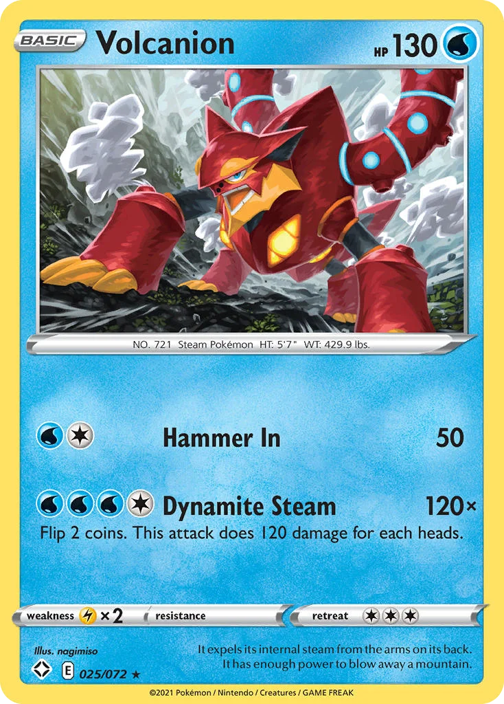 Volcanion Pokemon card