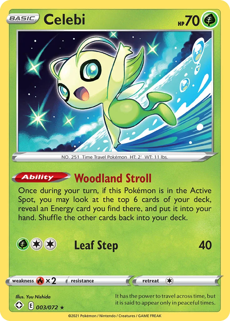 Celebi Pokemon card