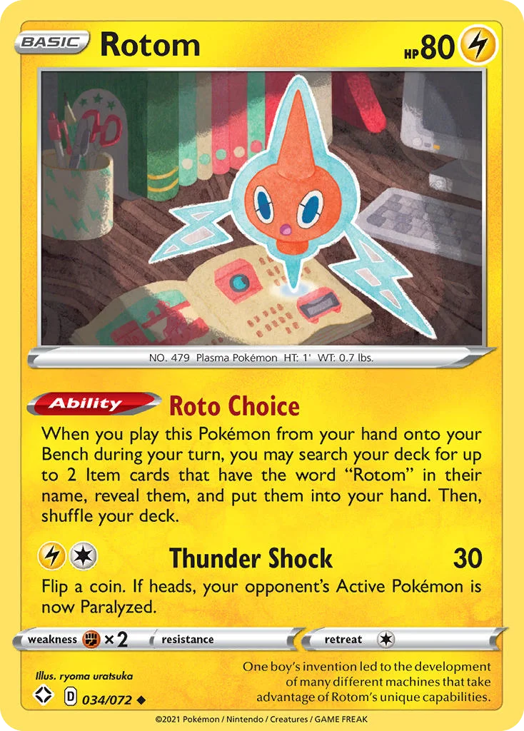 Rotom Pokemon card
