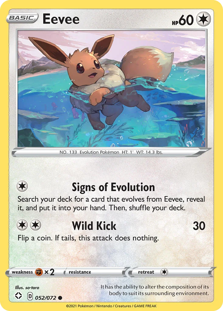 Eevee Pokemon card