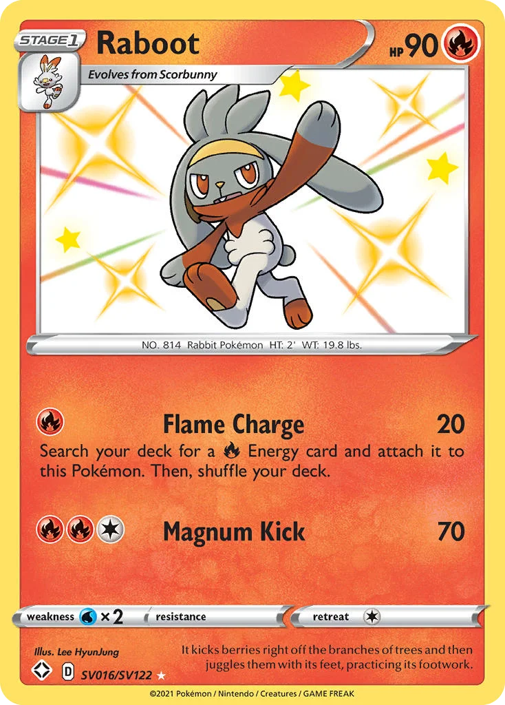 Raboot Pokemon card