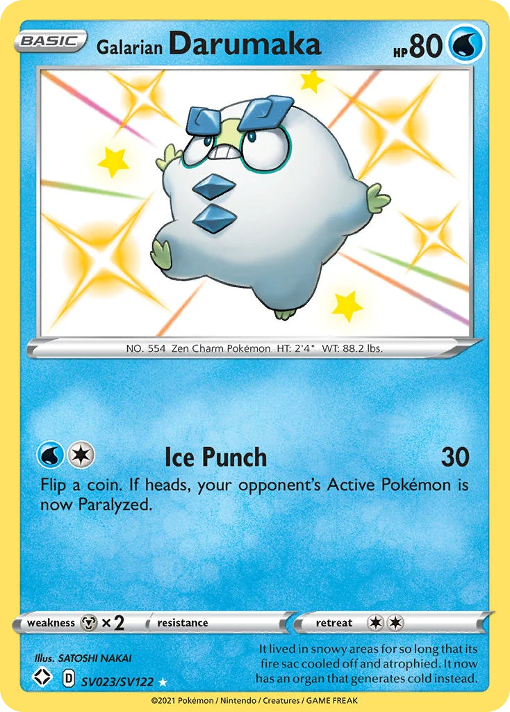 Galarian Darumaka Pokemon card