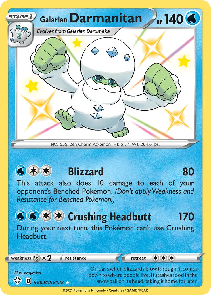 Galarian Darmanitan Pokemon card
