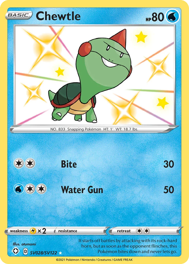 Chewtle Pokemon card