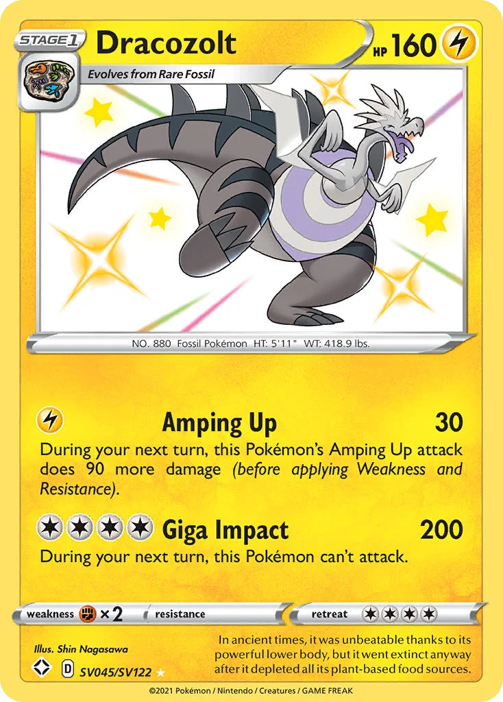Dracozolt Pokemon card