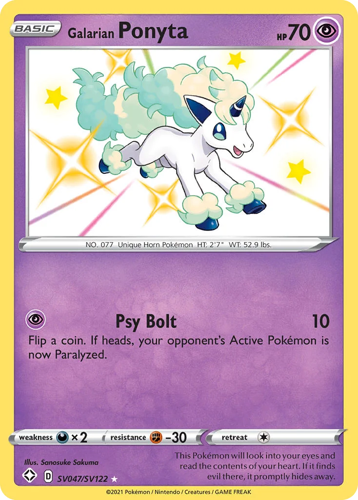 Galarian Ponyta Pokemon card
