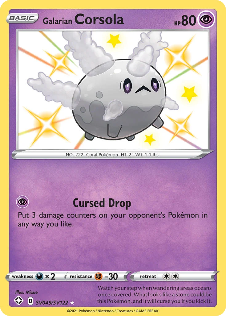 Galarian Corsola Pokemon card
