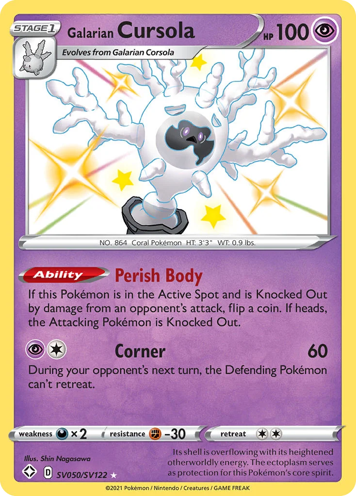 Galarian Cursola Pokemon card