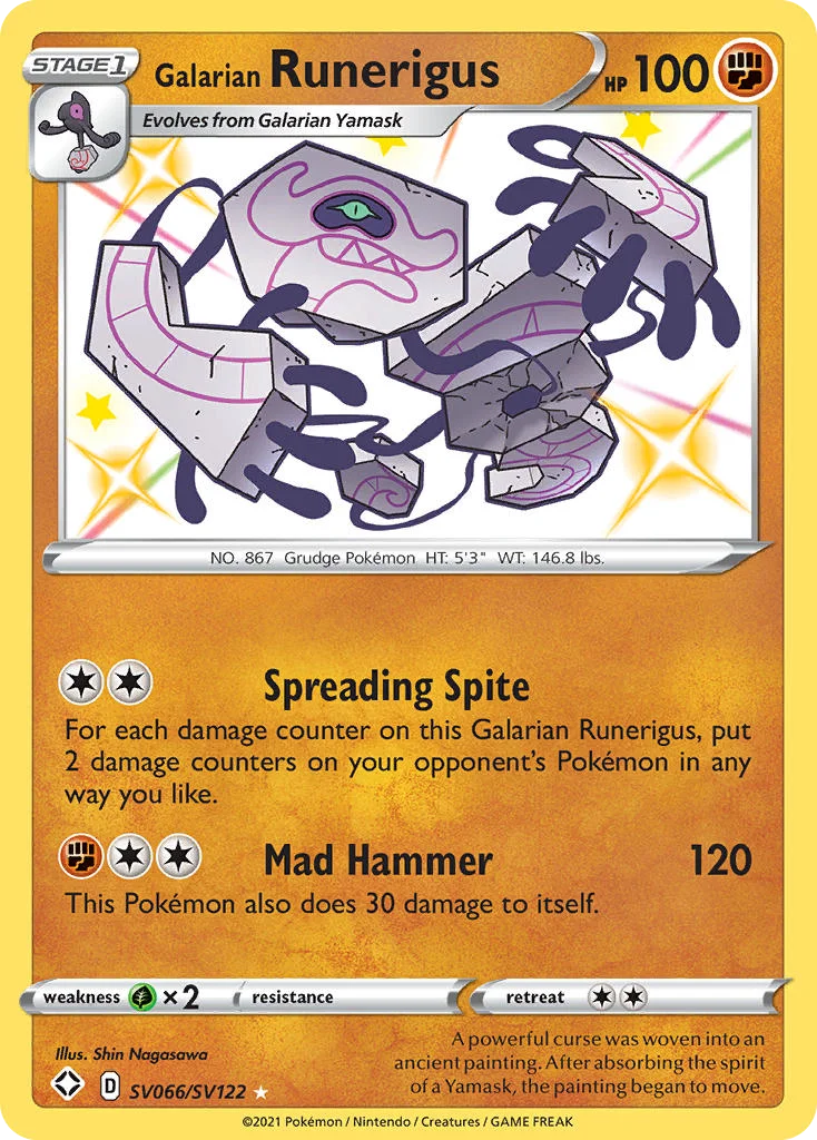 Galarian Runerigus Pokemon card