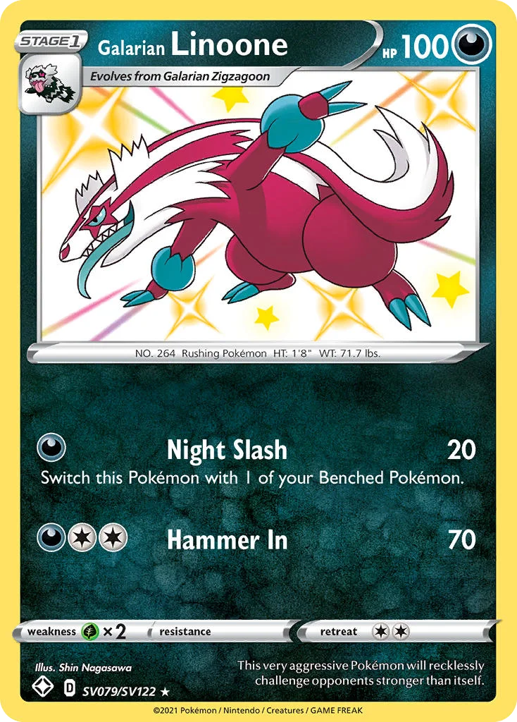 Galarian Linoone Pokemon card