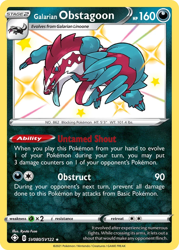 Galarian Obstagoon Pokemon card