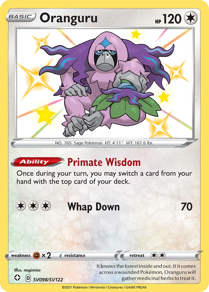 Oranguru Pokemon card