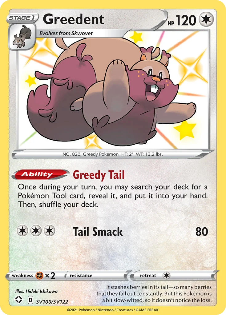 Greedent Pokemon card