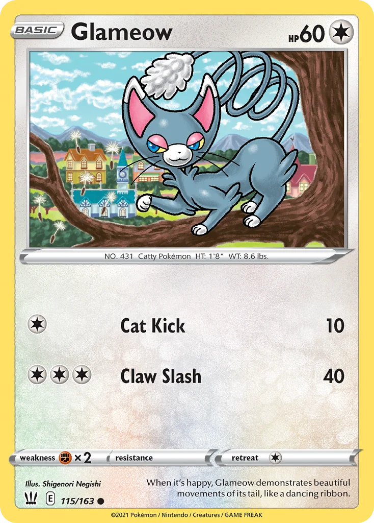 Glameow Pokemon card