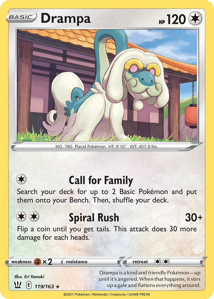Drampa Pokemon card