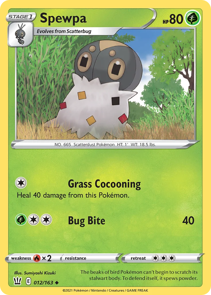 Spewpa Pokemon card