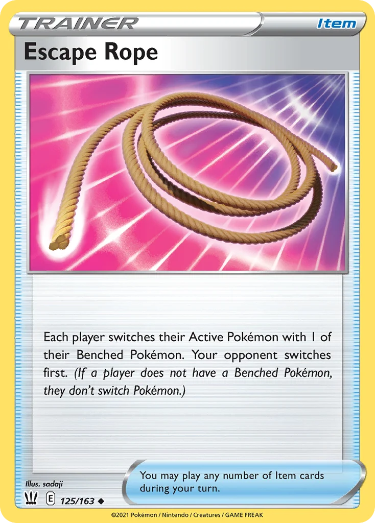 Escape Rope Pokemon card