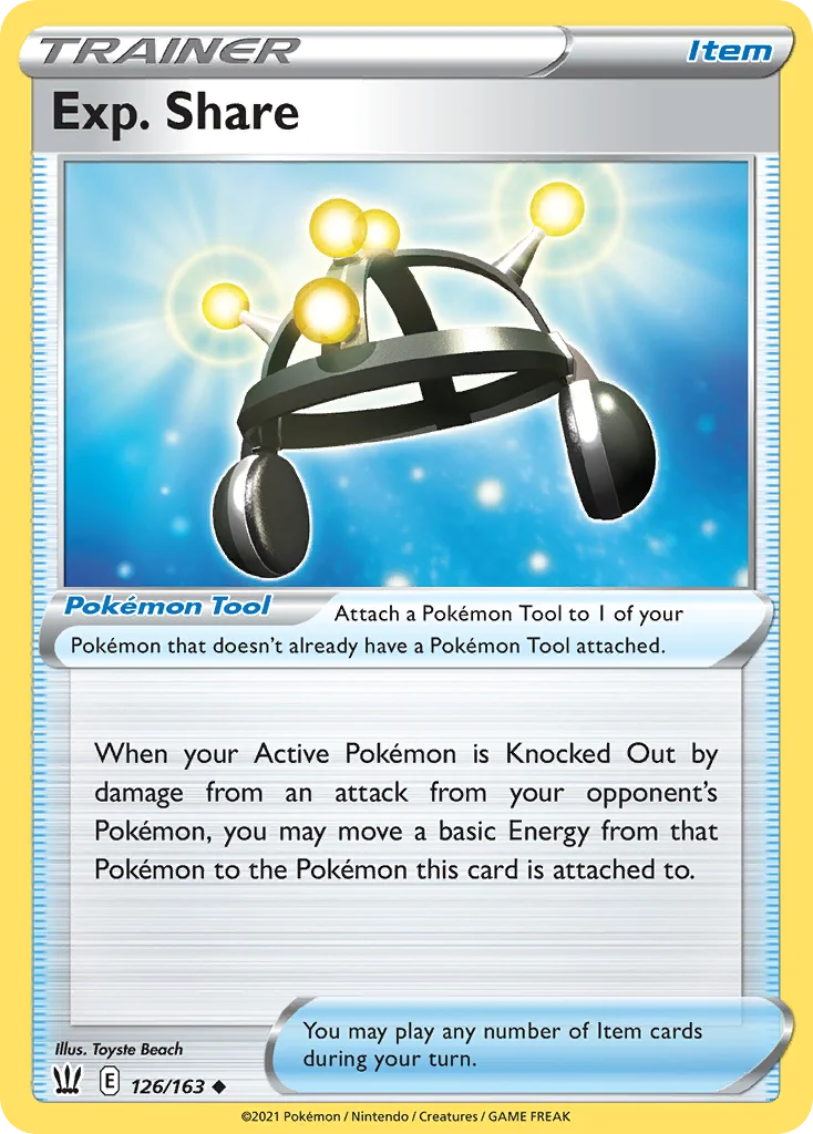 Exp. Share Pokemon card