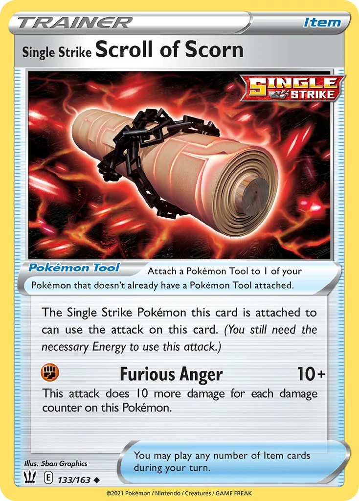 Single Strike Scroll of Scorn Pokemon card