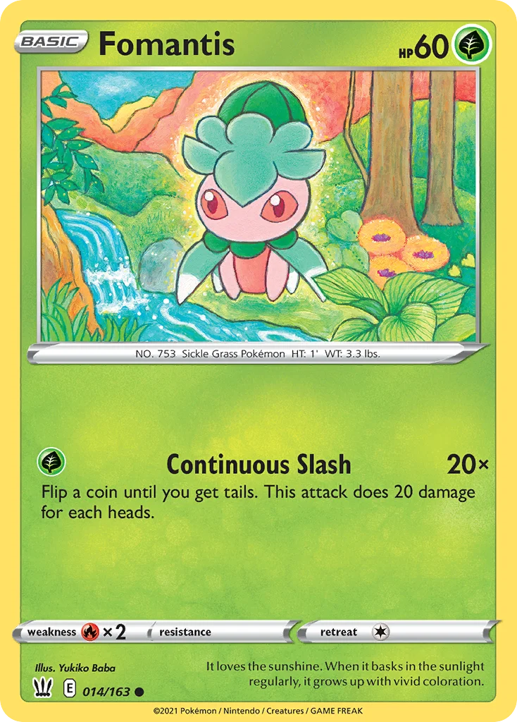 Fomantis Pokemon card