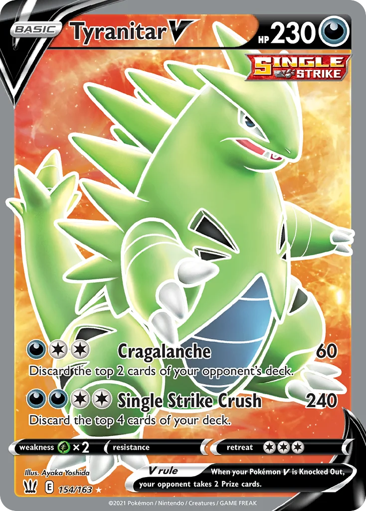 Tyranitar V Pokemon card