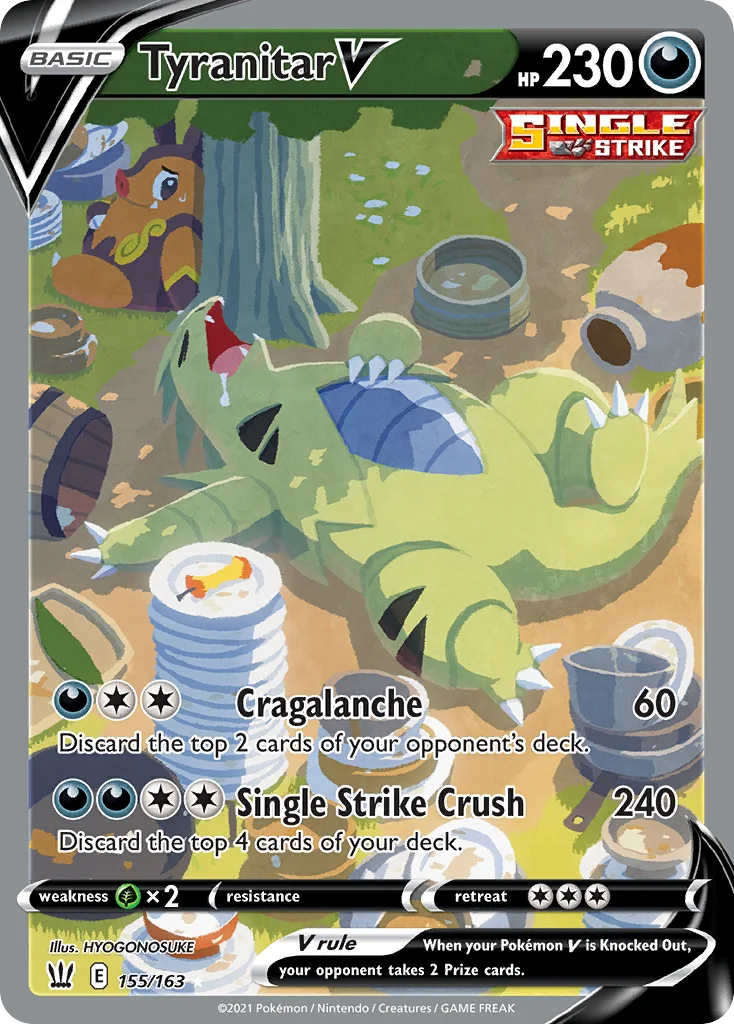 Tyranitar V Pokemon card