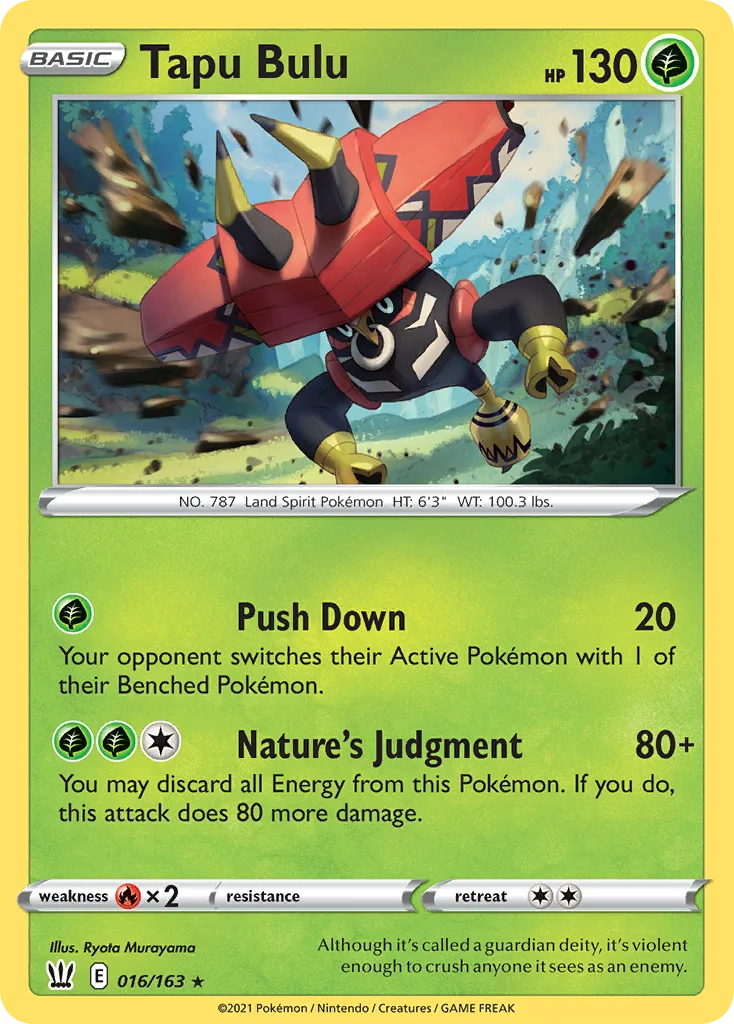 Tapu Bulu Pokemon card