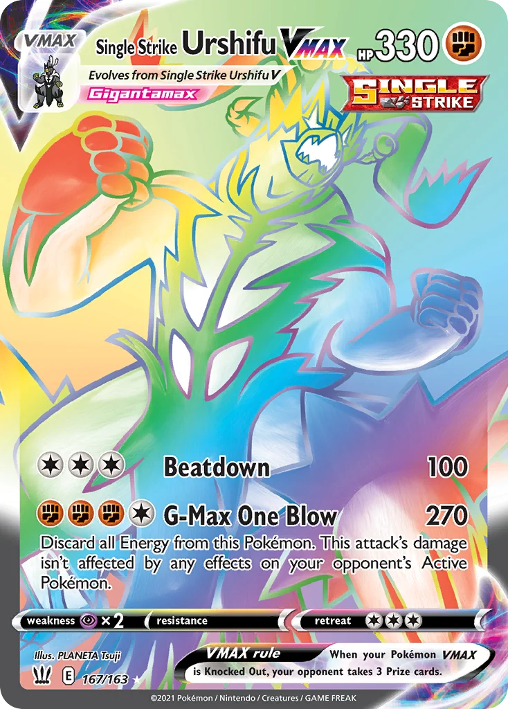 Single Strike Urshifu VMAX Pokemon card