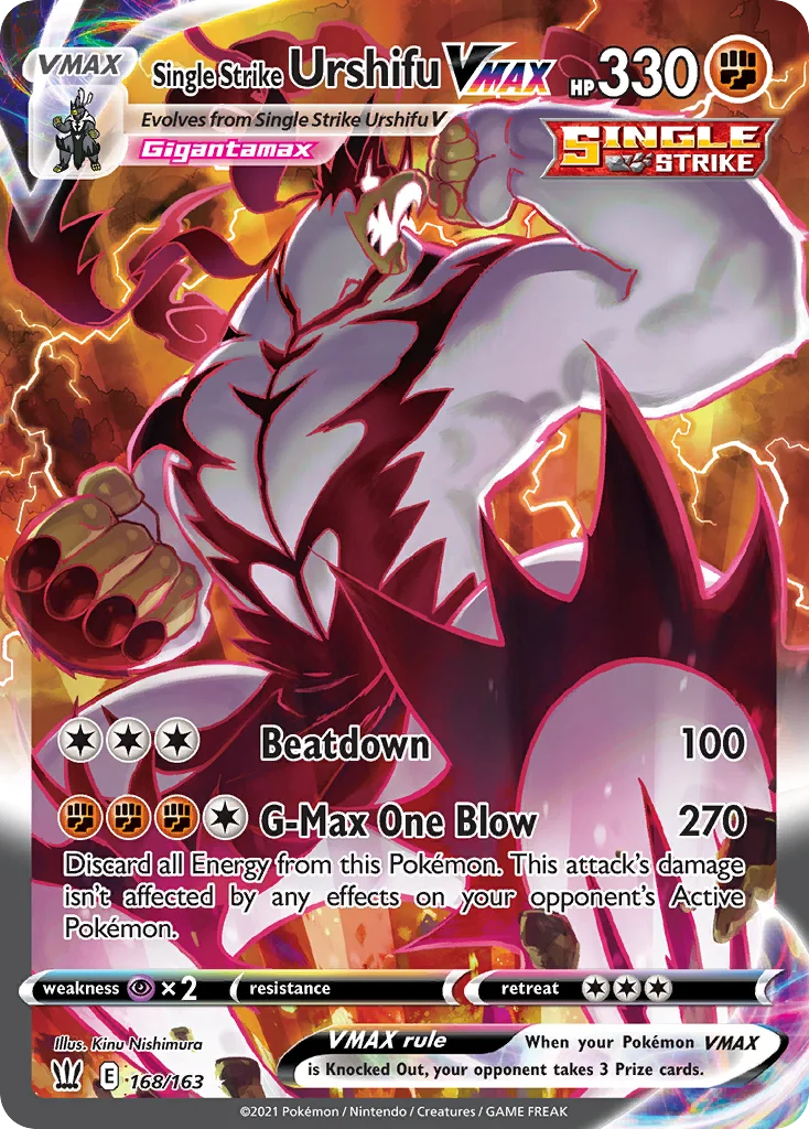 Single Strike Urshifu VMAX Pokemon card