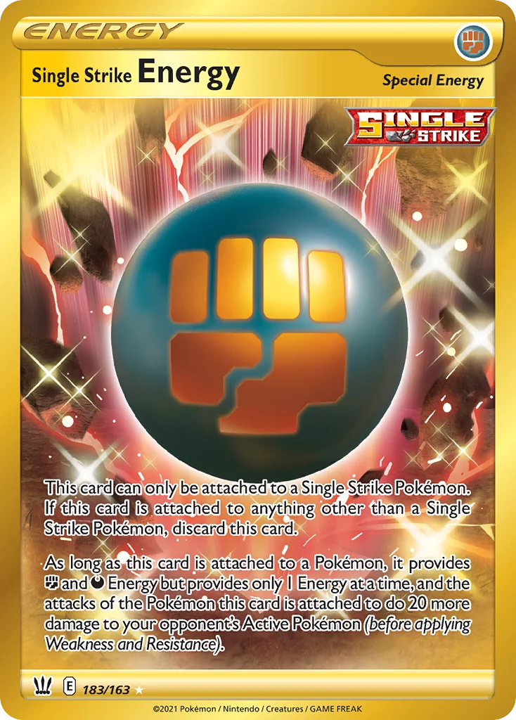 Single Strike Energy Pokemon card