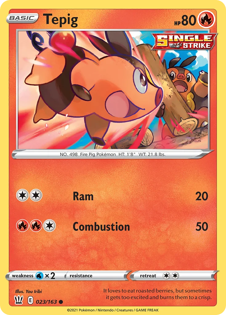 Tepig Pokemon card