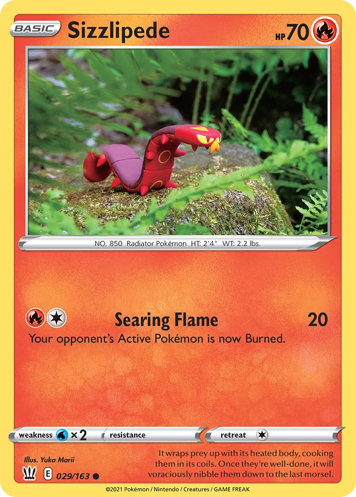Sizzlipede Pokemon card