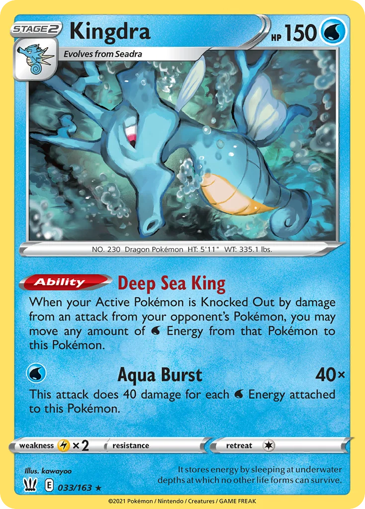 Kingdra Pokemon card