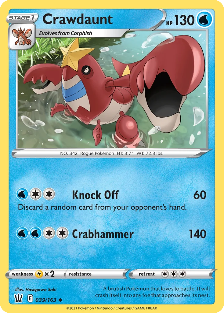 Crawdaunt Pokemon card