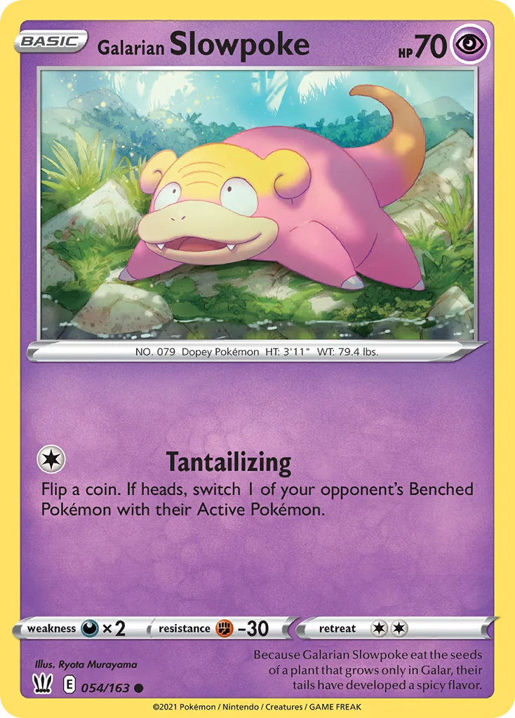 Galarian Slowpoke Pokemon card