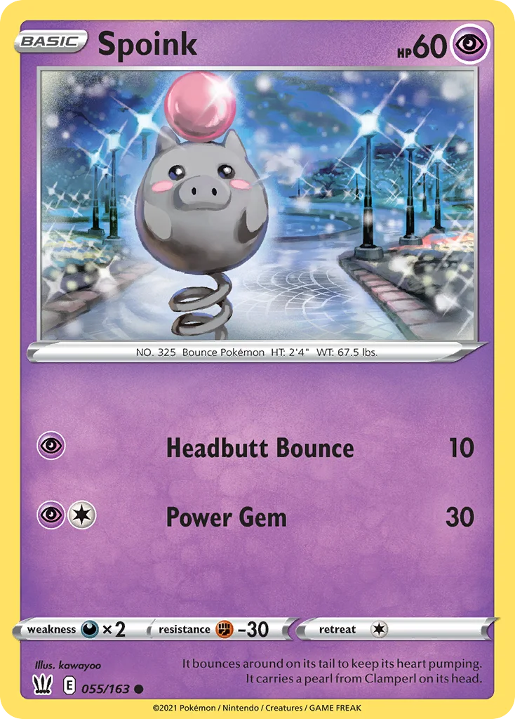 Spoink Pokemon card