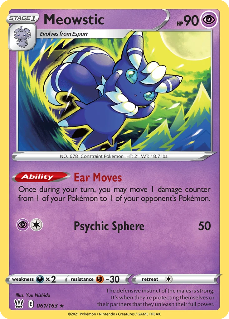 Meowstic Pokemon card