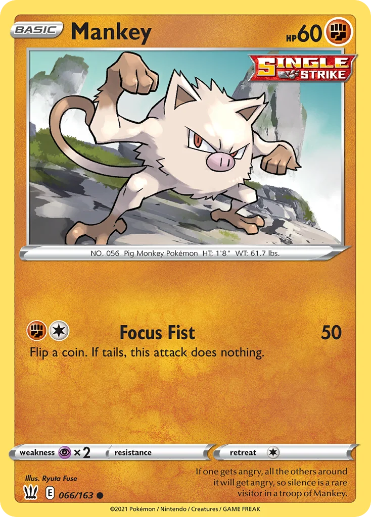 Mankey Pokemon card