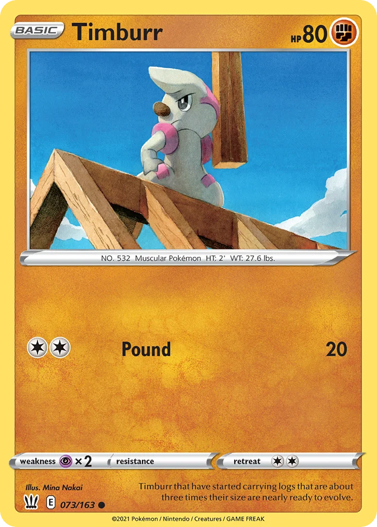 Timburr Pokemon card