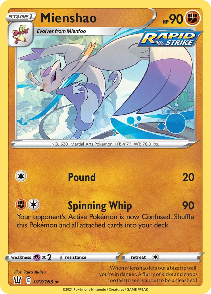 Mienshao Pokemon card
