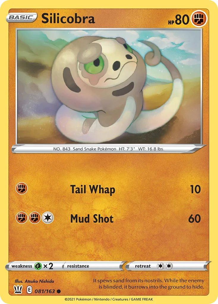 Silicobra Pokemon card