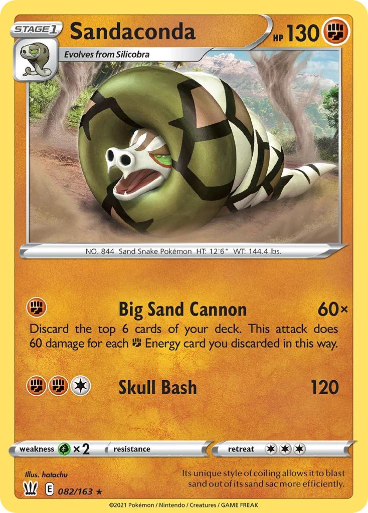Sandaconda Pokemon card